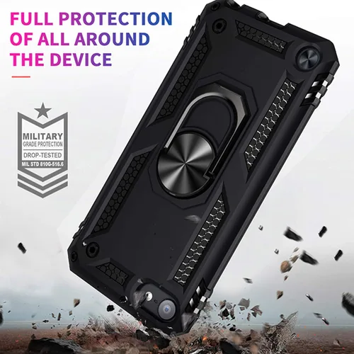 Vista 2 de ULAK Funda compatible con iPod Touch 7/6/5 con 2 protectores de pantalla HD, híbrida resistente a prueba de golpes con soporte integrado para iPod