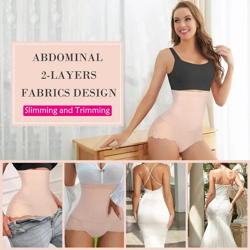 Vista 7 de Nebility Bragas moldeadoras de cintura sin costuras para mujer con control de abdomen y cintura alta