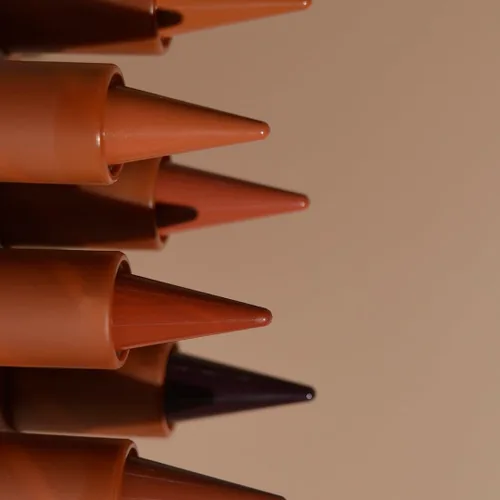 Vista 14 de BAISEN DIARY 2 en 1 doble punta mate delineador de labios y brillo de labios, lápiz combinado de labios marrón nude degradado, delineador de labios