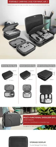 Vista 7 de Bolsa de viaje portátil para Mavic Air 2, Bolsa de kit