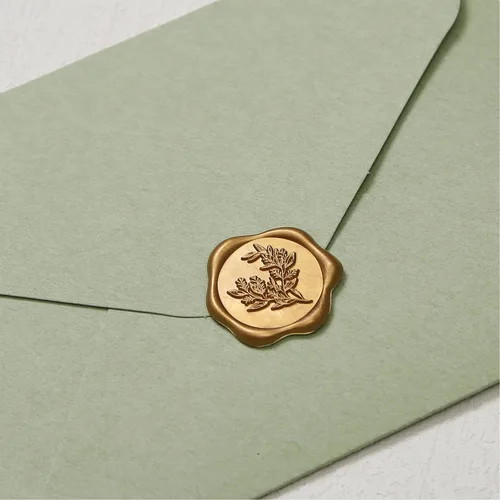 Vista 3 de UNIQOOO Calcomanías de Sello de Cera - Calcomanías de Sello de Sobre de Invitación de Boda de Eucalipto, 100 Piezas de Calcomanías Autoadhesivas