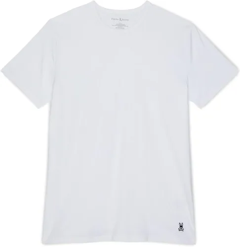 Vista 7 de Psycho Bunny Paquete de 2 camisetas de ropa interior con cuello redondo para hombre Negro