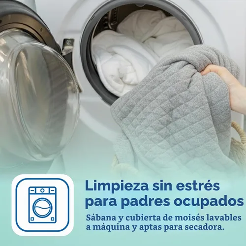 Vista 8 de Sealy Baby Airy Dreams - Moisés 2 en 1 de malla transpirable, altura ajustable con 9 ajustes, portátil con sábana acolchada suave y acogedora