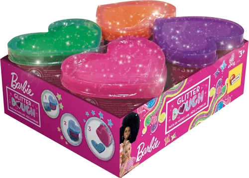 Vista 8 de Lisciani Giochi 88850 Barbie Glitter Masa Multipack 5 Tarros