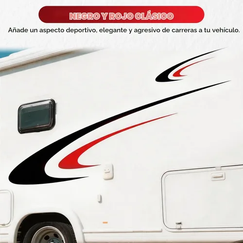 Vista 6 de Juego de 6 calcomanías gráficas grandes para caravana, juego de calcomanías de vinilo para carrocería de automóvil, calcomanías universales
