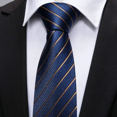 Vista 95 de Barry.Wang Juego de corbatas para hombre, corbata de seda a rayas, tejido a cuadros, gemelos formales, negocios, boda