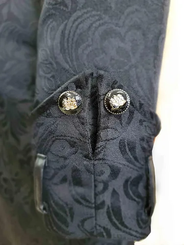 Vista 4 de Chaqueta steampunk para hombre, uniforme gótico, disfraz de Halloween