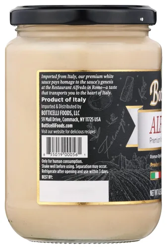 Vista 3 de Botticelli Alfredo Premium - Salsa para pasta, 14.5 onzas (paquete de 6)