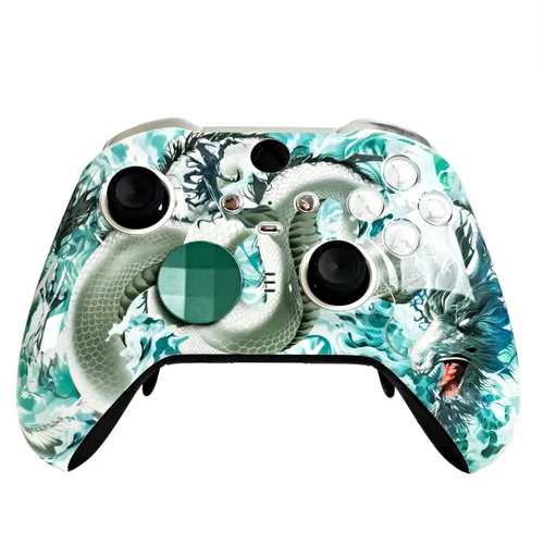 Vista 10 de Xbox Elite Series 2 Custom Soft Touch Controller - Soft Touch Feel, Added Grip, Cool Blue Color - Compatible with Xbox One, Series X, Series S