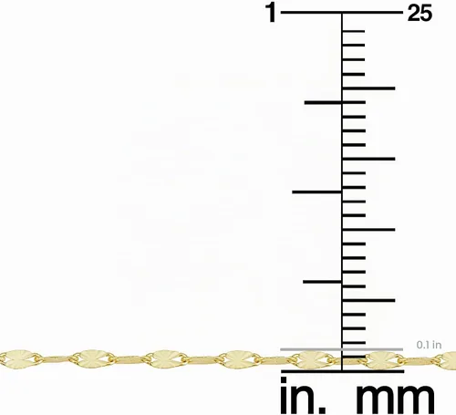Vista 4 de Kooljewelry Collar de cadena de eslabones de espejo de 0.059 in con relleno de oro amarillo de 14 quilates o oro blanco para mujer