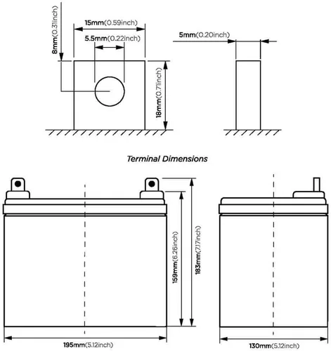 Vista 6 de BatteryGuy Batería de plomo ácido sellada recargable de 12V 35Ah (cantidad de 4)