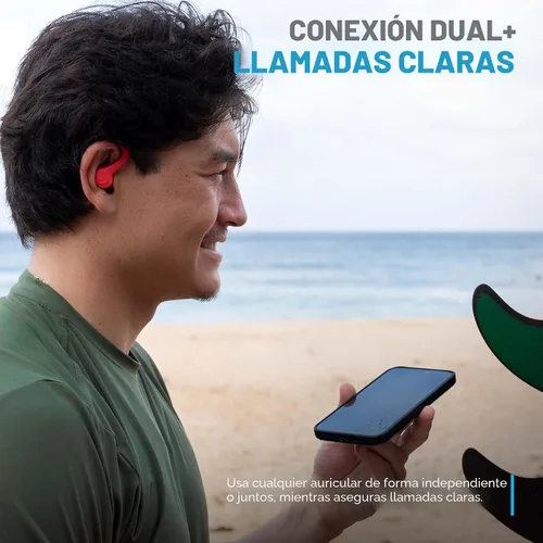 Vista 5 de JLab Go Sport+ - Auriculares inalámbricos de entrenamiento con llamadas claras C3, diseño deportivo de gancho seguro, tiempo de reproducción