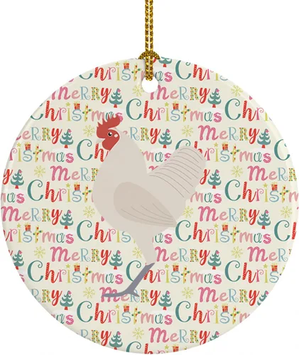 Vista 27 de Caroline's Treasures Adorno de cerámica de avestruz común para árbol de Navidad, decoración colgante para el hogar, Navidad, vacaciones, fiesta