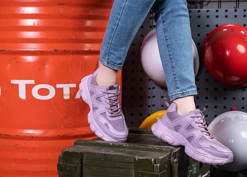Vista 8 de MENGYUXIN Zapatos de seguridad para mujer, botas de seguridad de trabajo con punta de acero, zapatillas de trabajo transpirables, zapatos de trabajo