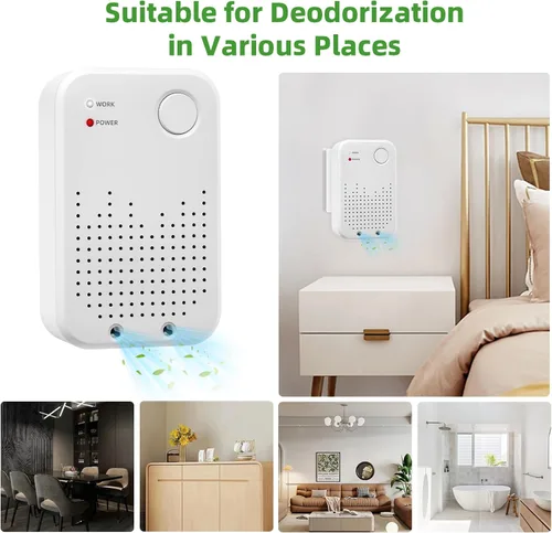 Vista 4 de Ionizadores de aire enchufables, paquete de 2 unidades sin filtro, purificadores de aire portátiles silenciosos para dormitorio, cocina, baño