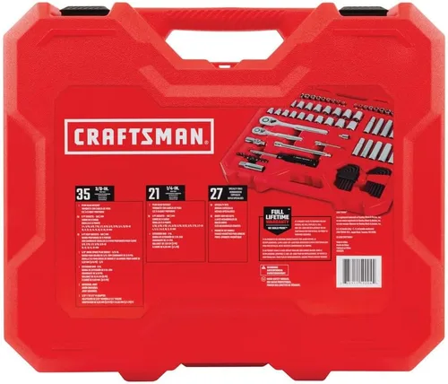 Vista 4 de CRAFTSMAN CMMT12021 - Juego de herramientas mecánicas, SAE/métrico, guía de 0.6 cm, 83 piezas