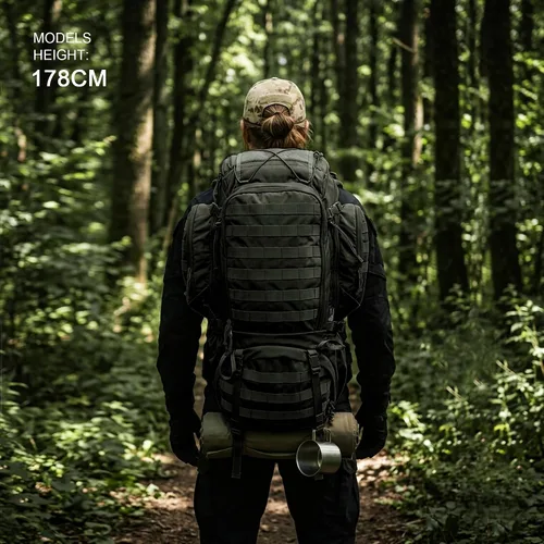 Vista 7 de Mardingtop Mochila de marco interno de 50L, Negro, Táctica
