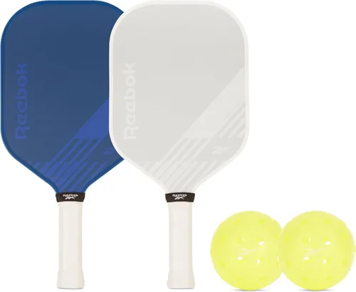 Vista 9 de Reebok - Pickleball Set for 2 Players, Includes 2 Paddles with Cushion Grip and 2 Light-Up Balls, Perfect for Night Play, Durable, Engineered for