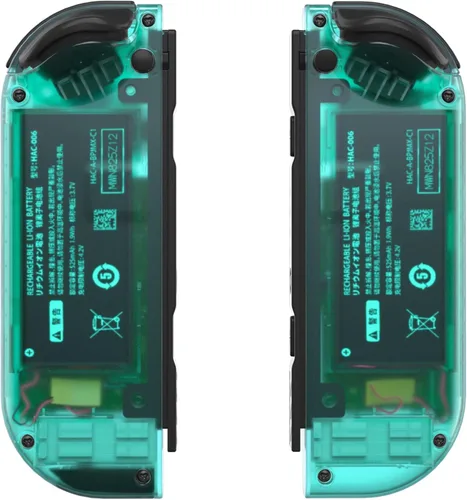 Vista 9 de eXtremeRate Carcasa de mando de mano Joycon verde esmeralda versión D-Pad con botones coloridos funda de repuesto para Nintendo Switch y Switch OLED