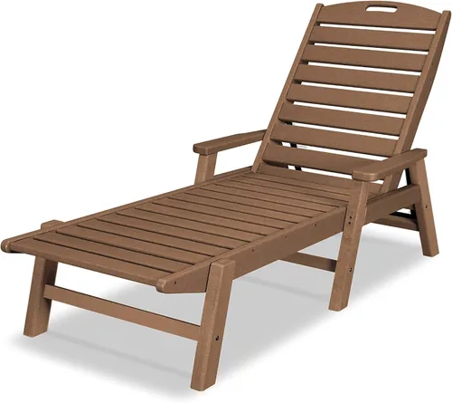 Vista 15 de POLYWOOD NCC2280MA-P Camastro Náutico con Brazos, Negro