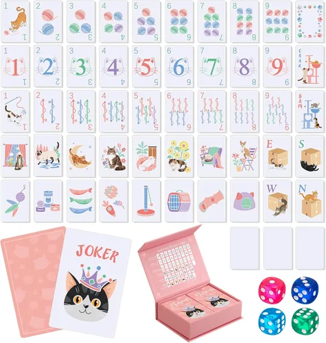 Vista 12 de Soulchen Juego de tarjetas de Mahjong americano de PVC de 168 piezas Boho