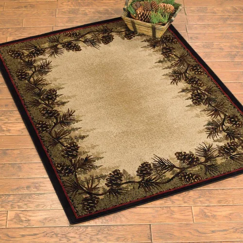 Vista 4 de BLACK FOREST DECOR Village Pines Alfombra - 2 x 4, polipropileno, resistente a las manchas, alfombra de área para interiores, 2 pulgadas de ancho x