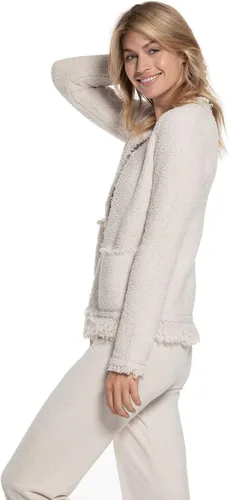 Vista 4 de Barefoot Dreams CozyChic - Chaqueta con flecos para mujer, chaqueta de manga larga, chaqueta abierta