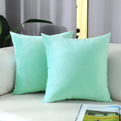 Vista 36 de mixeoo Comfy - Juego de 2 fundas de almohada decorativas de terciopelo grueso sólido y grueso, súper suaves, decoración del hogar para sofá, sala