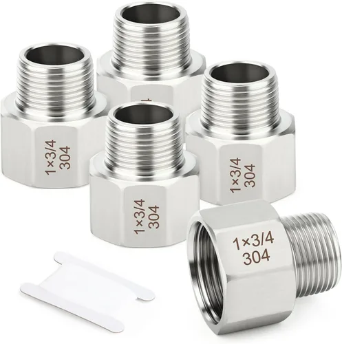 Vista 30 de TAISHER 1 pieza de 25 mm NPT macho x 50 mm NPT hembra, adaptador reductor, pieza de tubería de acero inoxidable 304