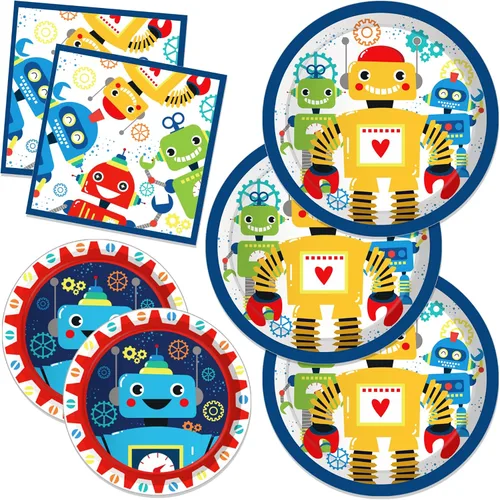 Vista 18 de Platos de Papel de Cumpleaños de Alienígena Servilletas Pequeño Alienígena Juego de Vajilla Desechable Baby Shower Suministros de Fiesta Papel Tema