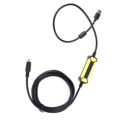 Vista 5 de ViaGasaFamido Cable de programación Cable de datos apto para FX1S/1N/2N/3U FX Series PLC USB-SC09-FX Línea de descarga de cable de 8.2 ft Línea