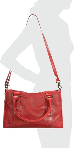 Vista 4 de Frye Melissa - Bolso de cuero con cremallera, Marrón