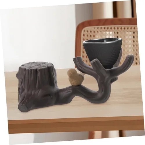 Vista 6 de BESTonZON 1 platillo de té para mascotas, accesorios de escritorio de oficina, decoración del hogar, mesa de comedor, bandeja de té, accesorios