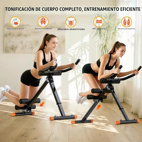 Vista 6 de Abdominal Trainers - Adjustable Ab Trainer Machine, Foldable Abdominal Workout Equipment with Knee Protection - Home Gym Core Strength Trainer for