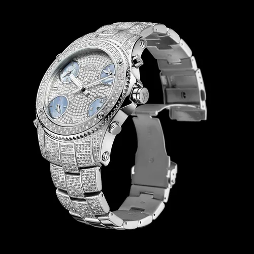 Vista 5 de JBW JB-6213-A "Jet Setter" reloj de oro y diamantes, con cinco zonas horarias, para hombre