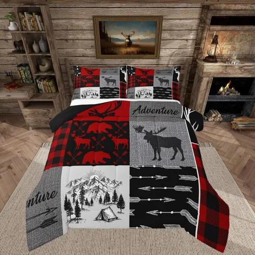 Vista 32 de Erosebridal Juego de edredón de bandera estadounidense tamaño individual para niños y adolescentes, juego de ropa de cama de camuflaje, edredón