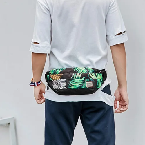 Vista 6 de AQIWO Riñonera para hombre y mujer, diseño de piña, para correr