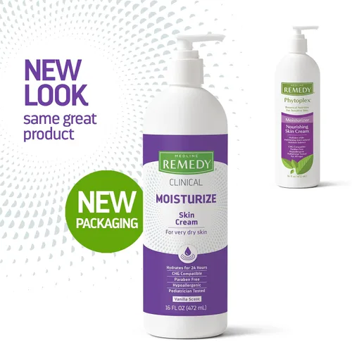 Vista 2 de Medline Remedy - Crema clínica para la piel, aroma a vainilla (16 onzas líquidas), 2 unidades, crema hidratante facial y corporal para todas