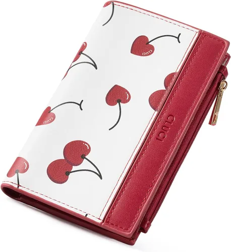 Vista 9 de CLUCI Cartera RFID para mujer de cuero PU pequeña, cartera de mujer con bloqueo, cartera de señoras con bolsillo para tarjetas de crédito, Beige