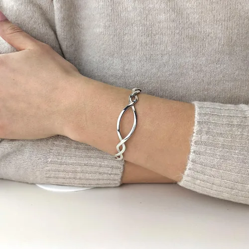 Vista 5 de Silverly Pulsera de plata de ley celta para mujer, pulsera de plata trenzada trenzada ajustable, regalo de dama de honor para mejor amiga, pulseras
