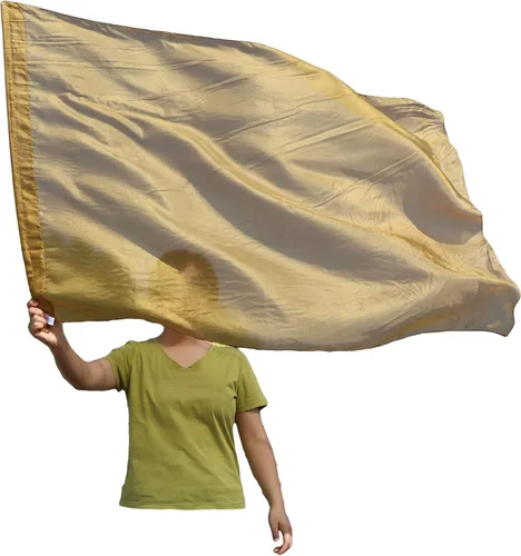 Vista 19 de Winged Sirenny Banderas flexibles de alabanza porfética de adoración de danza, serpentina rectangular de 50 pulgadas (luna azul)