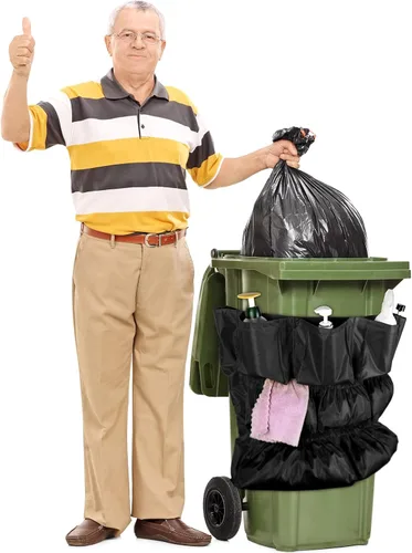 Vista 3 de Frienda Bolsa de limpieza para contenedores de basura, organizador de almacenamiento de basura, organizador de almacenamiento, se adapta a latas