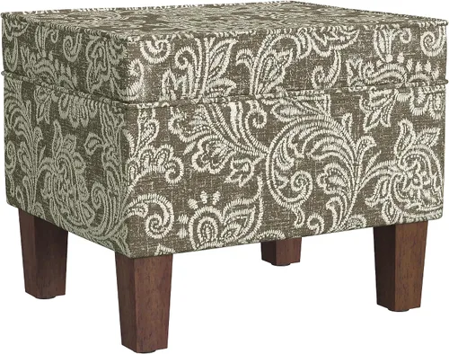 Vista 31 de Homepop Decoración para el hogar K7646-A862 Otomana de almacenamiento rectangular moderna tapizada Otomana con tapa con bisagras