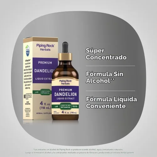 Vista 4 de Piping Rock Extracto de raíz de diente de león líquido 4 fl oz