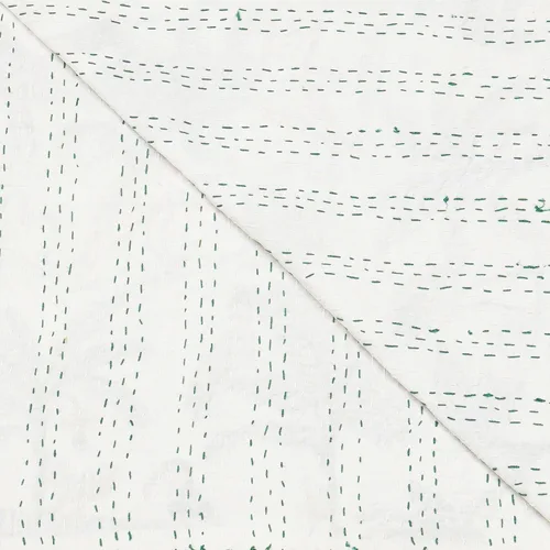 Vista 29 de Marubhumi Edredón tradicional indio de algodón puro con estampado de selva Kantha, funda de cama, colcha Kantha con estampado de animales, Negro