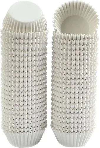 Vista 10 de 1000 Piezas Forros Blancos Mini para Cupcakes Forros Pequeños para Muffins Sin Olor Premium Papel Antiadherente Envoltorios para Cupcakes Tazas