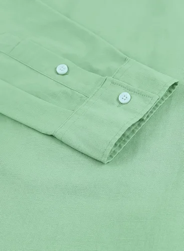 Vista 5 de JMIERR Camisa de vestir de manga larga con botones y lino de algodón para hombre
