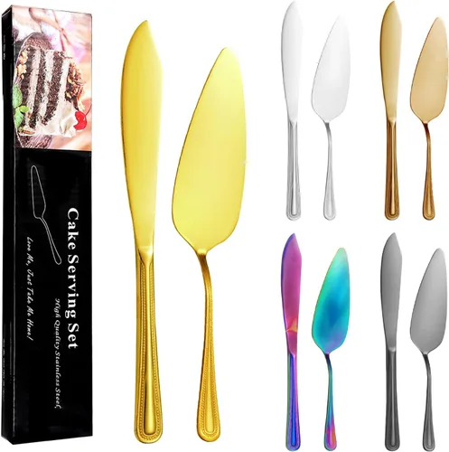 Vista 7 de STREADVE Juego de corte de pastel personalizado para boda, juego de cuchillos y servidores grabados, juego de corte personalizado, regalo para Negro
