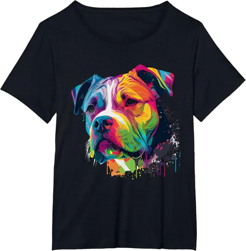 Vista 14 de Colorful American Bulldog American Bully Men Women T-Shirt Asphalt Grey