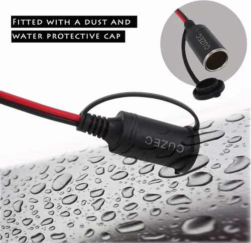 Vista 7 de CUZEC 1FT/1.0 ft 16AWG SAE a enchufe adaptador de enchufe enchufe con conector SAE (CU10400B)